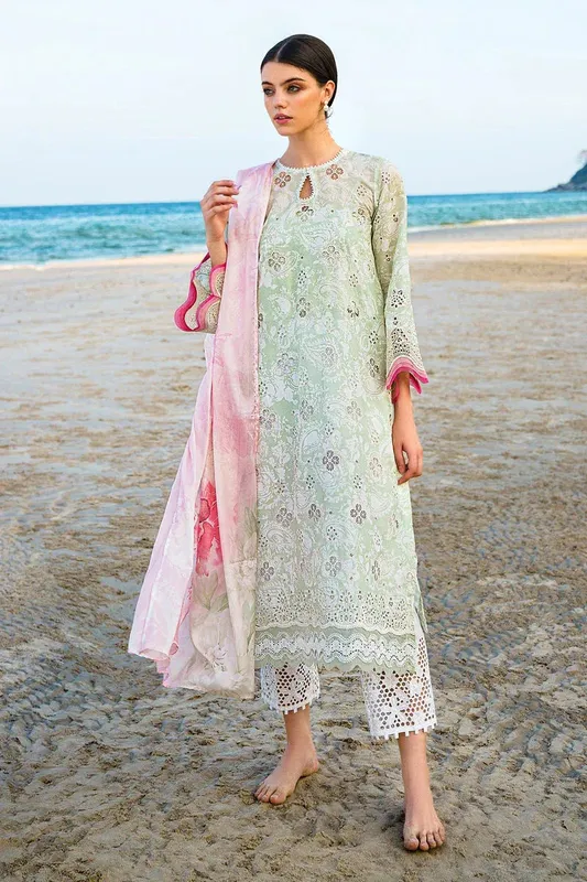 Baroque Lawn Collection 24 Green Organza – view 1 – Poshaq