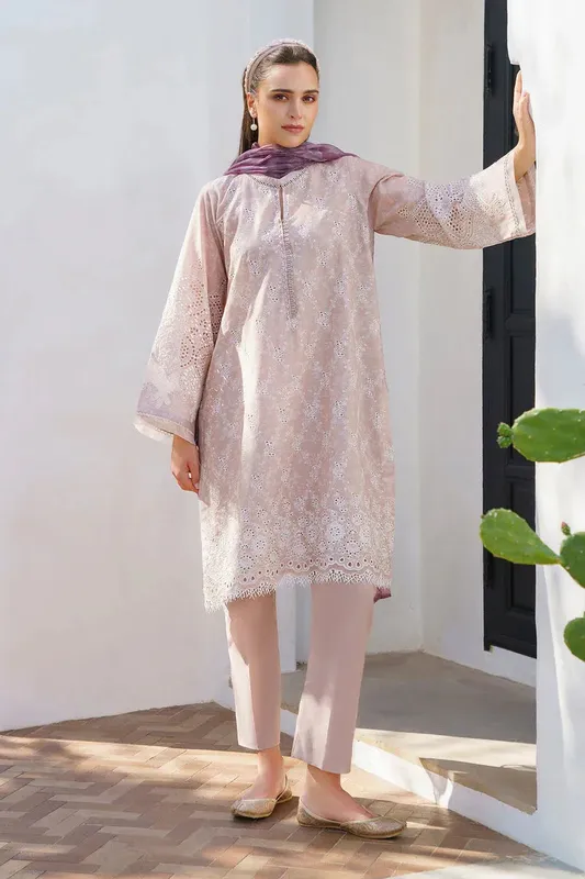 Baroque Luxury Pret 24 Pink Organza – view 1 – Poshaq