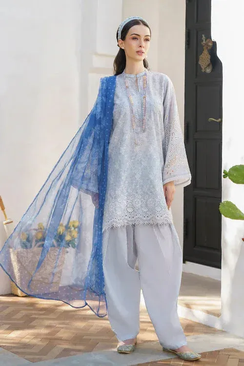 Baroque Luxury Pret 24 Blue Organza – view 1 – Poshaq