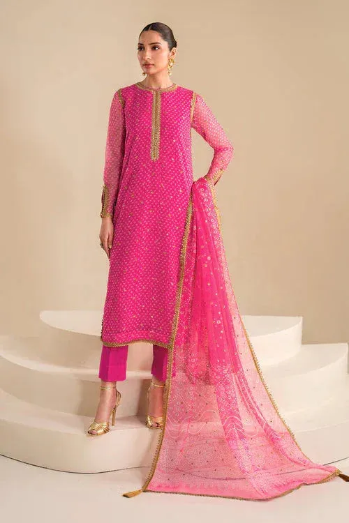 Baroque Luxury Pret 24 Pink Organza – view 1 – Poshaq