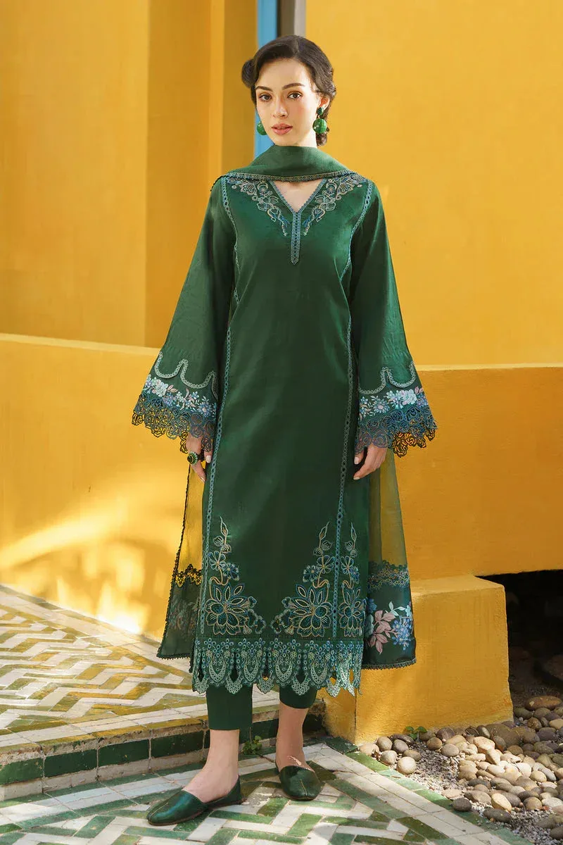 Baroque Luxury Pret 24 Green Jacquard – view 1 – Poshaq