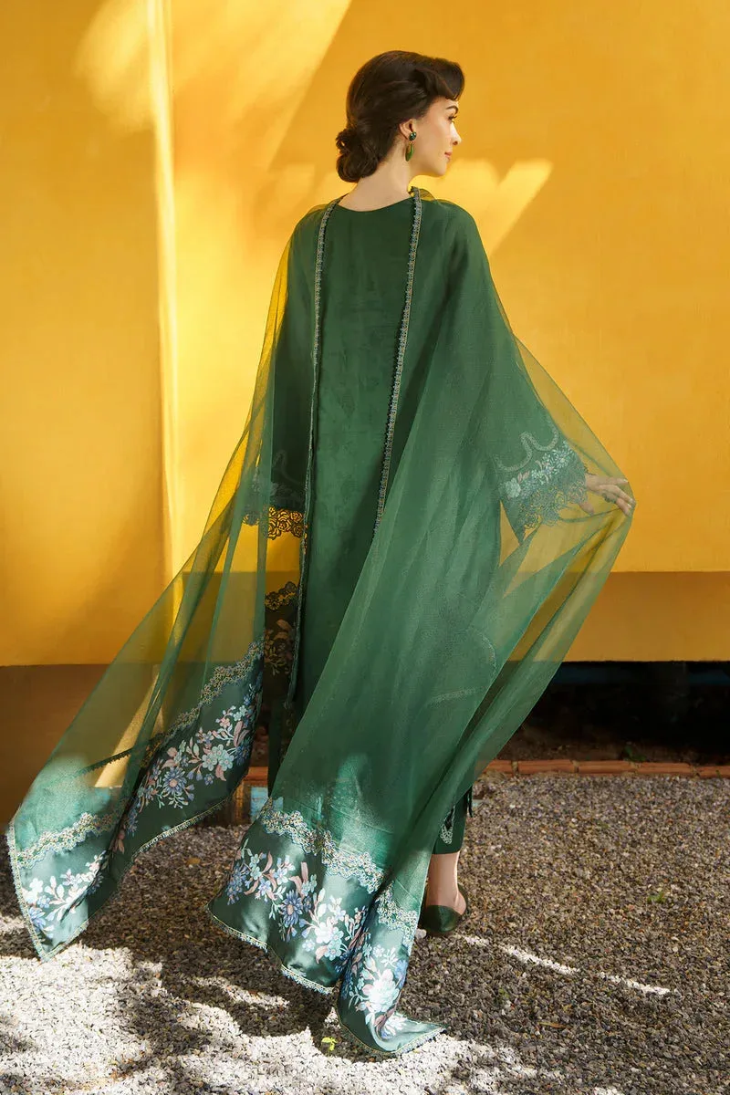 Baroque Luxury Pret 24 Green Jacquard – view 2 – Poshaq