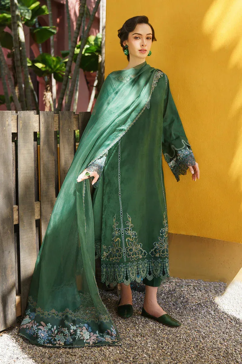 Baroque Luxury Pret 24 Green Jacquard – view 5 – Poshaq