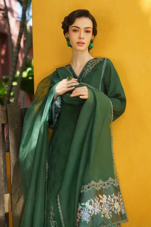 Baroque Luxury Pret 24 Green Jacquard – view 6 – Poshaq