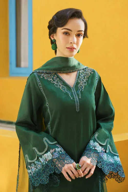 Baroque Luxury Pret 24 Green Jacquard – view 7 – Poshaq