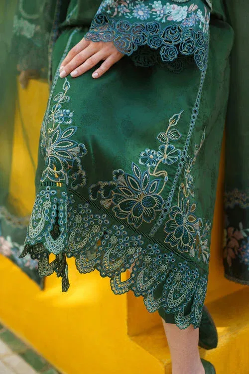 Baroque Luxury Pret 24 Green Jacquard – view 8 – Poshaq