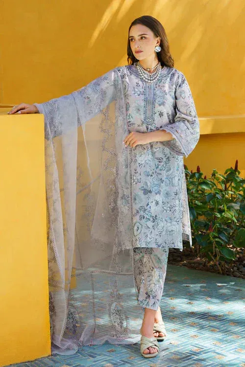 Baroque Luxury Pret 24 Blue Organza – view 1 – Poshaq
