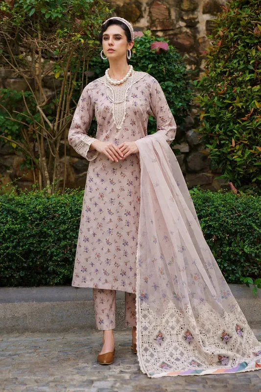 Baroque Luxury Pret 24 Pink Organza – view 1 – Poshaq