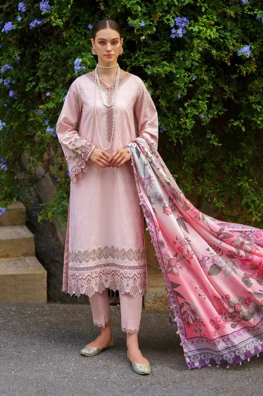 Baroque Luxury Pret 24 Pink Jacquard – view 1 – Poshaq