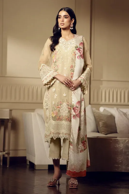 Baroque Luxury Pret 24 Organza – view 1 – Poshaq
