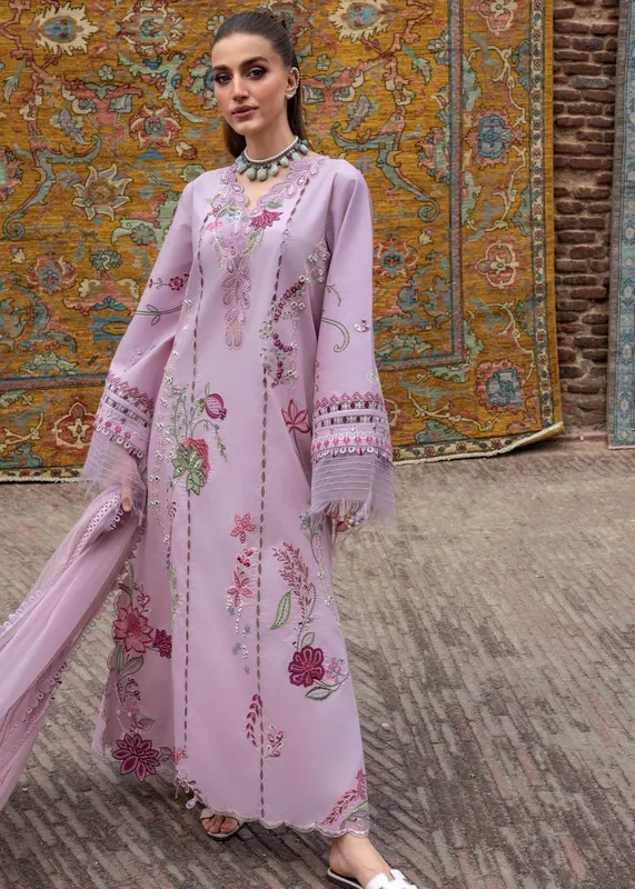 Crimson Tasawar 25 Lilac Organza – view 1 – Poshaq