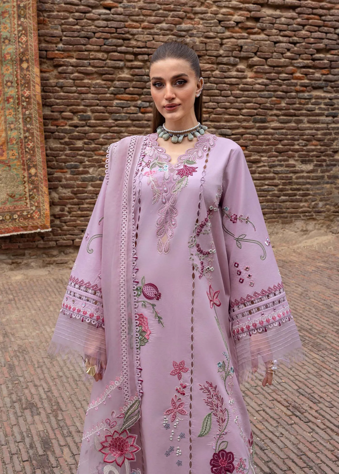 Crimson Tasawar 25 Lilac Organza – view 2 – Poshaq