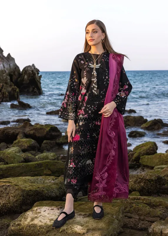 Crimson Floe by Crimson Black Organza – view 1 – Poshaq