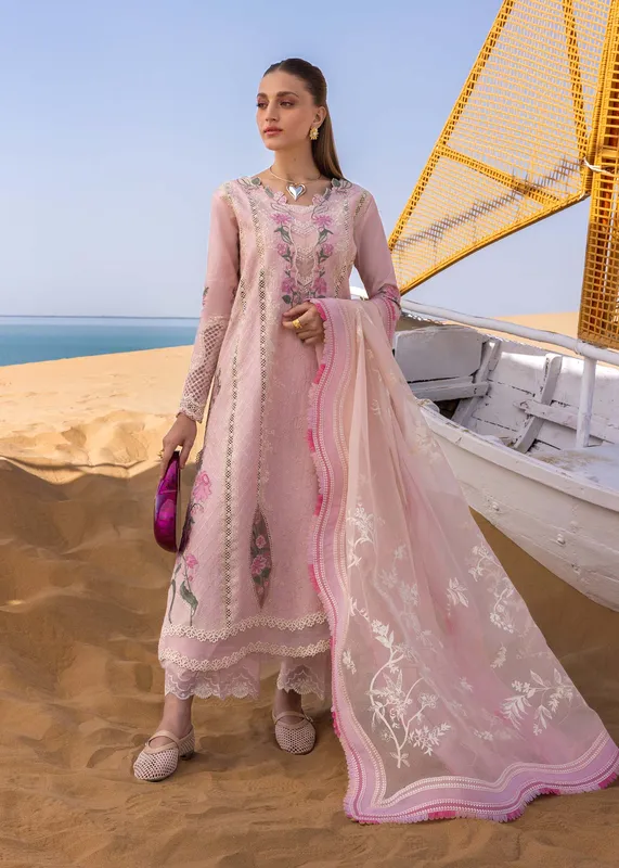 Crimson Floe by Crimson Powder Pink Organza – view 1 – Poshaq