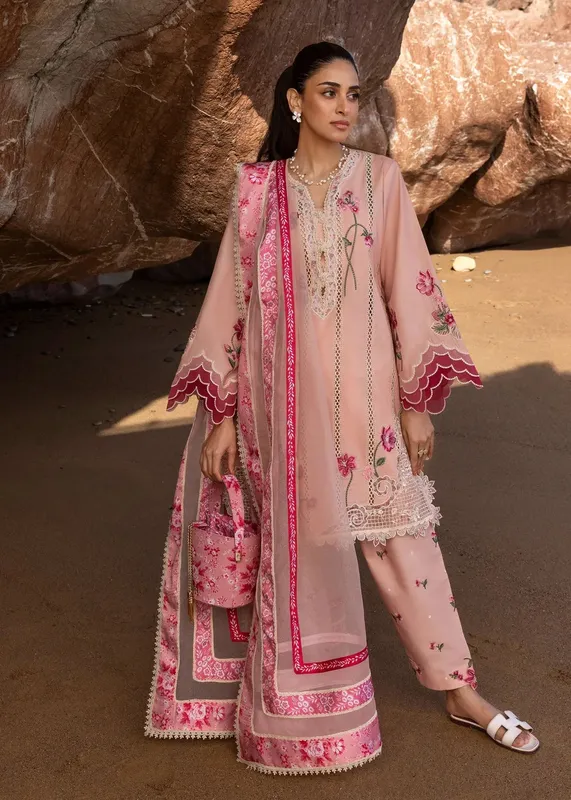 Crimson Floe by Crimson Blush Pink Organza – view 1 – Poshaq
