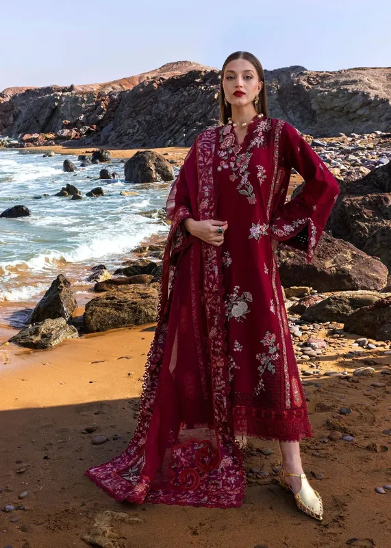 Crimson Floe by Crimson Berry Organza – view 1 – Poshaq