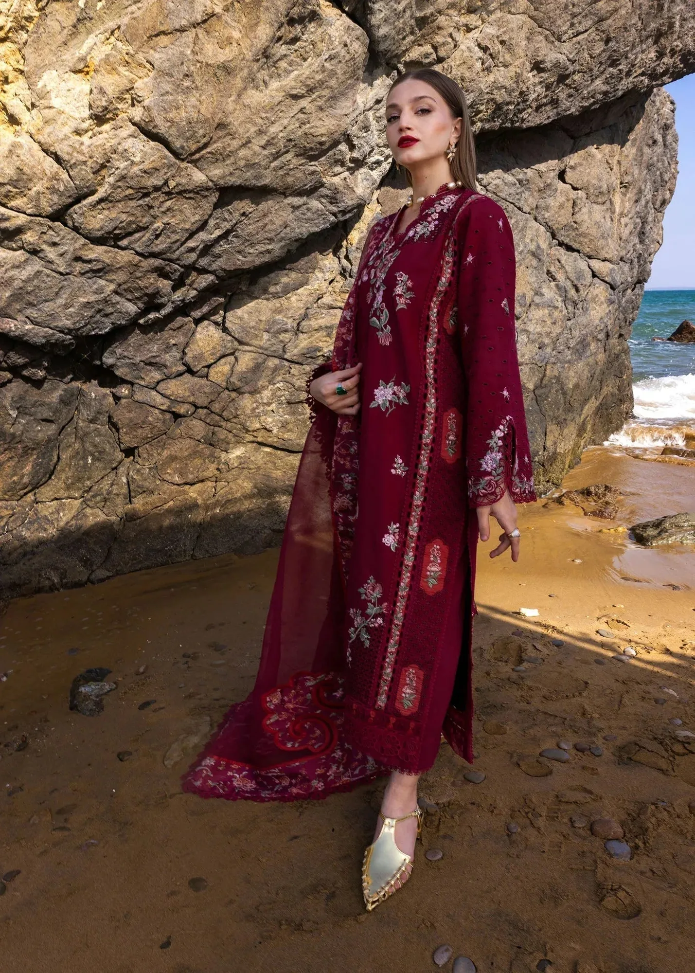 Crimson Floe by Crimson Berry Organza – view 4 – Poshaq