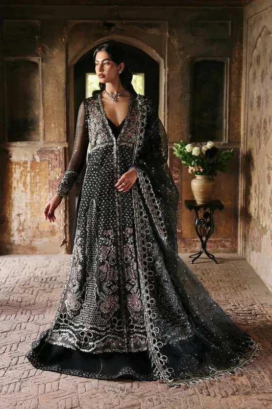 Ayzel Kaashvi Wedding Formals 25 Silver Organza – view 1 – Poshaq