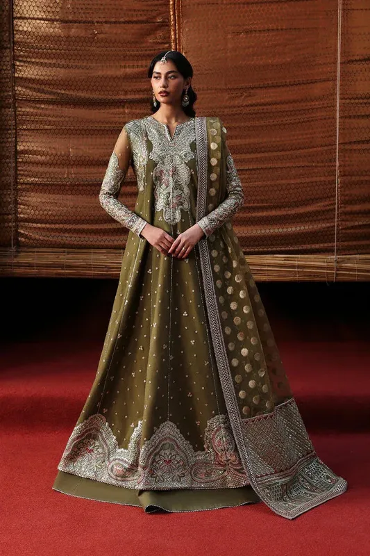 Ayzel Kaashvi Wedding Formals 25 Silver Raw Silk – view 1 – Poshaq