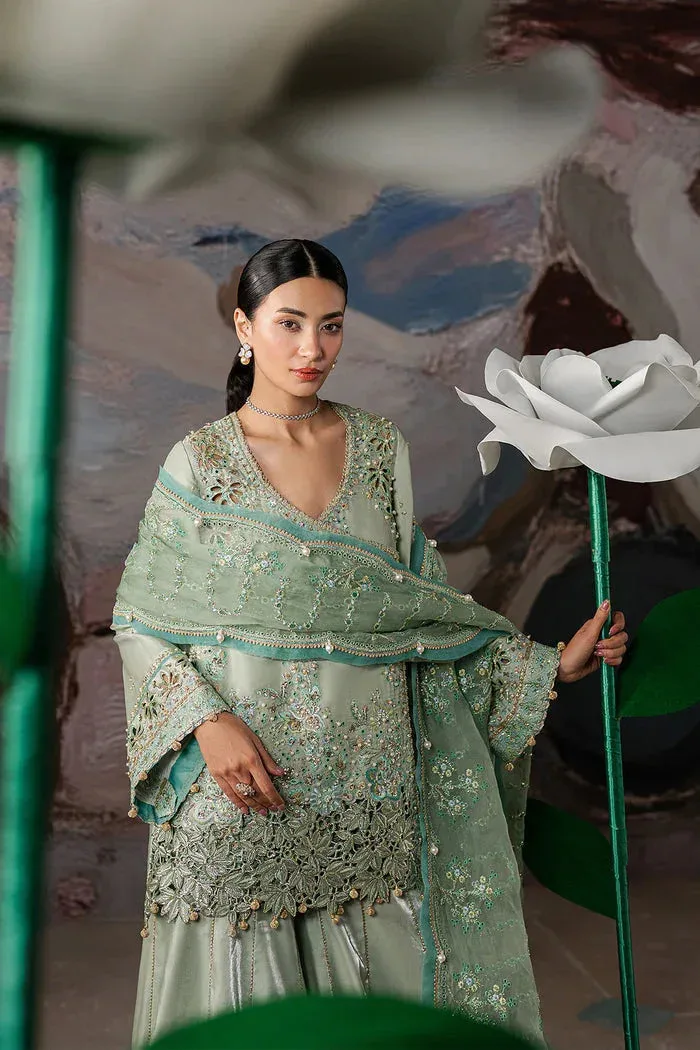 Ayzel Solaris Wedding Formals 25 Sage Green Organza – view 4 – Poshaq