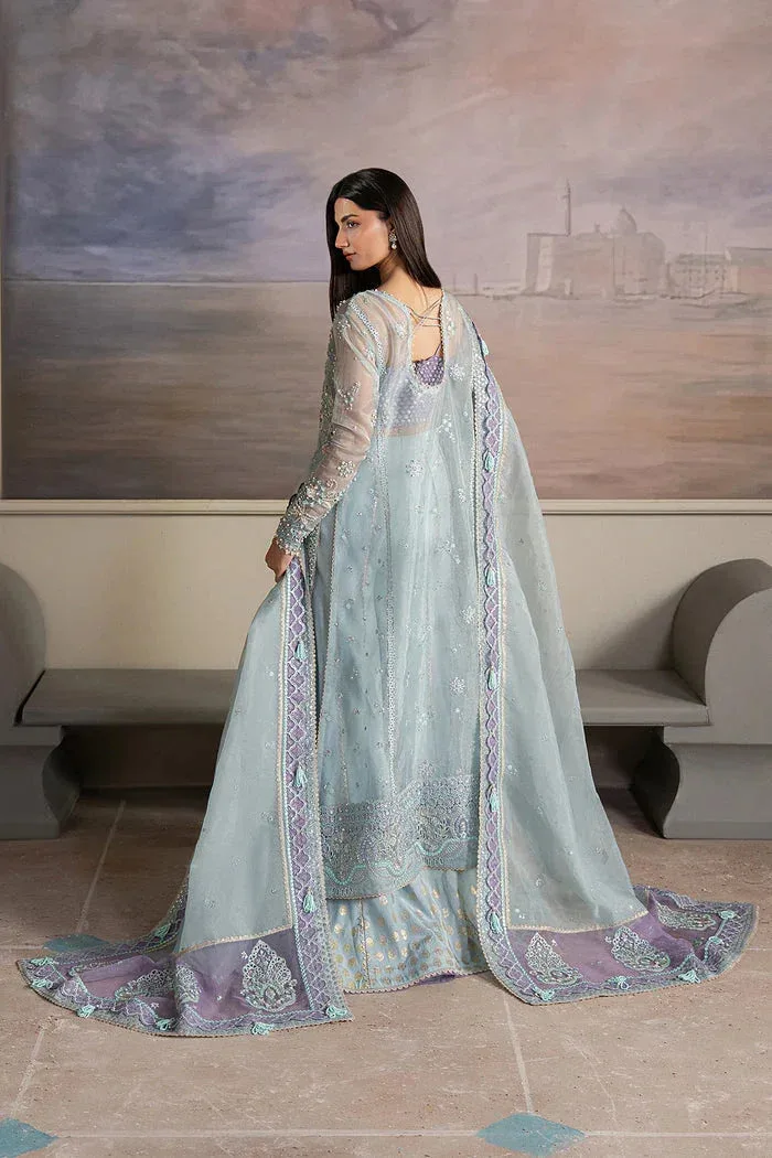 Ayzel Solaris Wedding Formals 25 Ice Blue Organza – view 2 – Poshaq