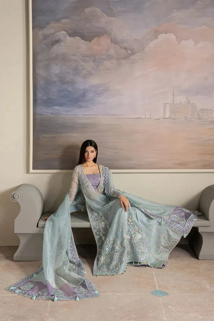 Ayzel Solaris Wedding Formals 25 Ice Blue Organza – view 5 – Poshaq