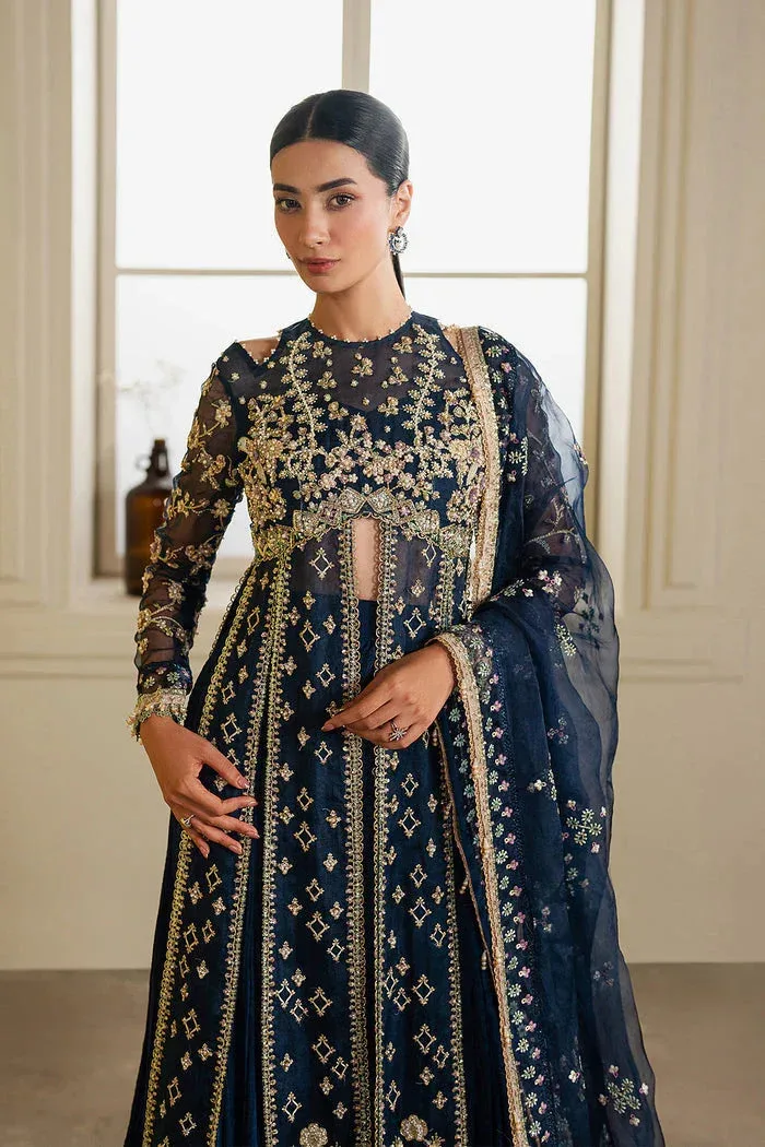 Ayzel Solaris Wedding Formals 25 Navy Blue Organza – view 4 – Poshaq