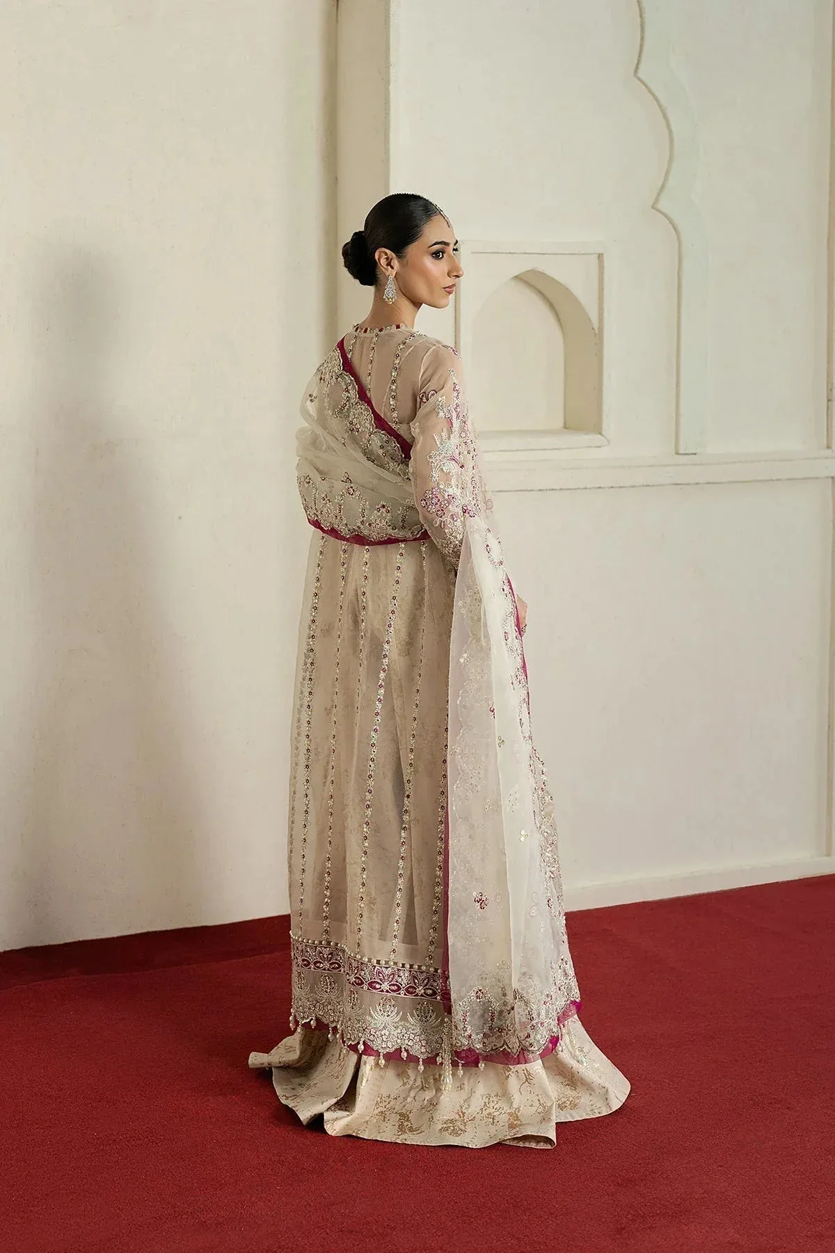 Ayzel Pehli Nazar 25 Ivory Organza – view 2 – Poshaq