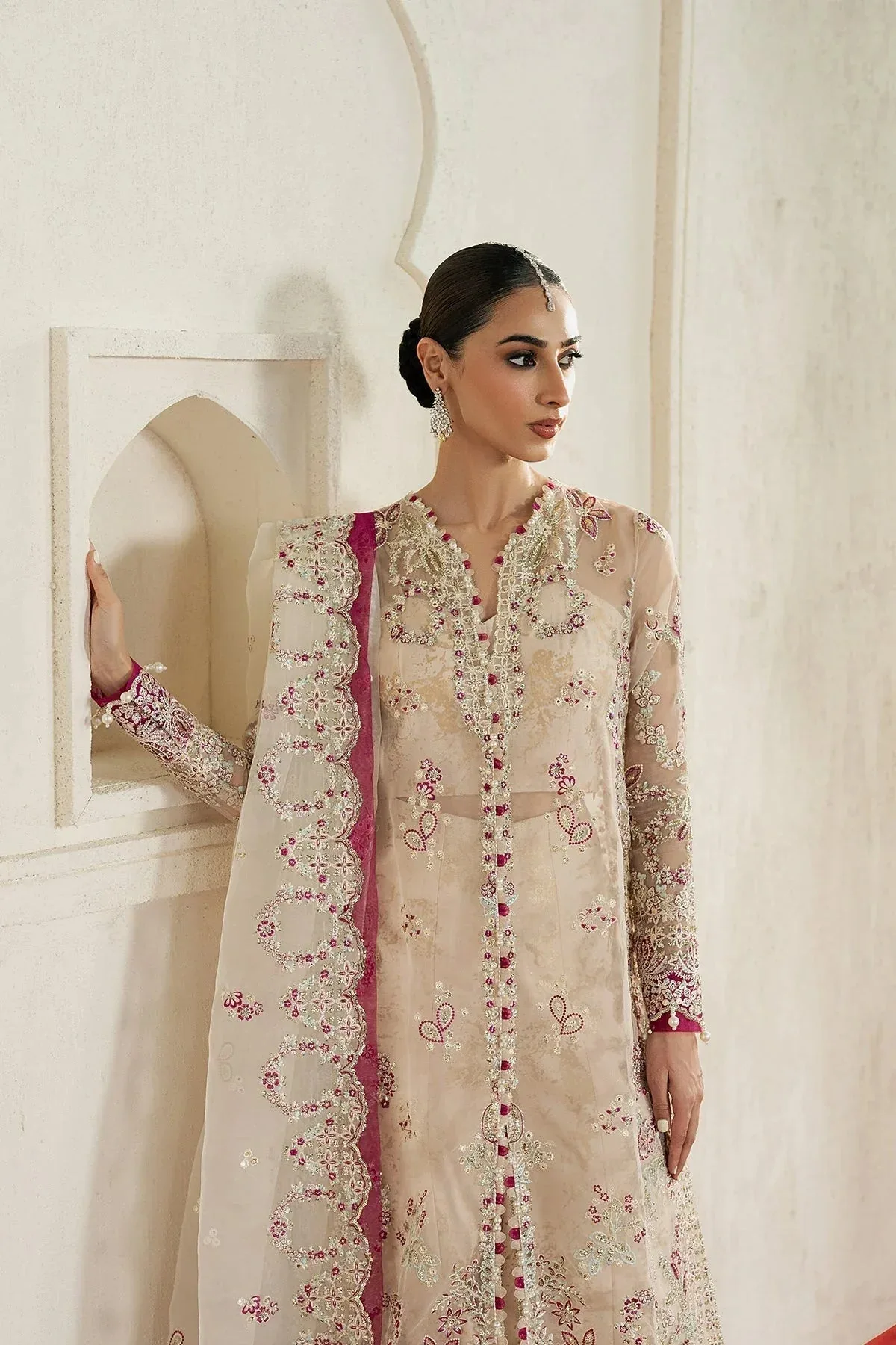 Ayzel Pehli Nazar 25 Ivory Organza – view 4 – Poshaq