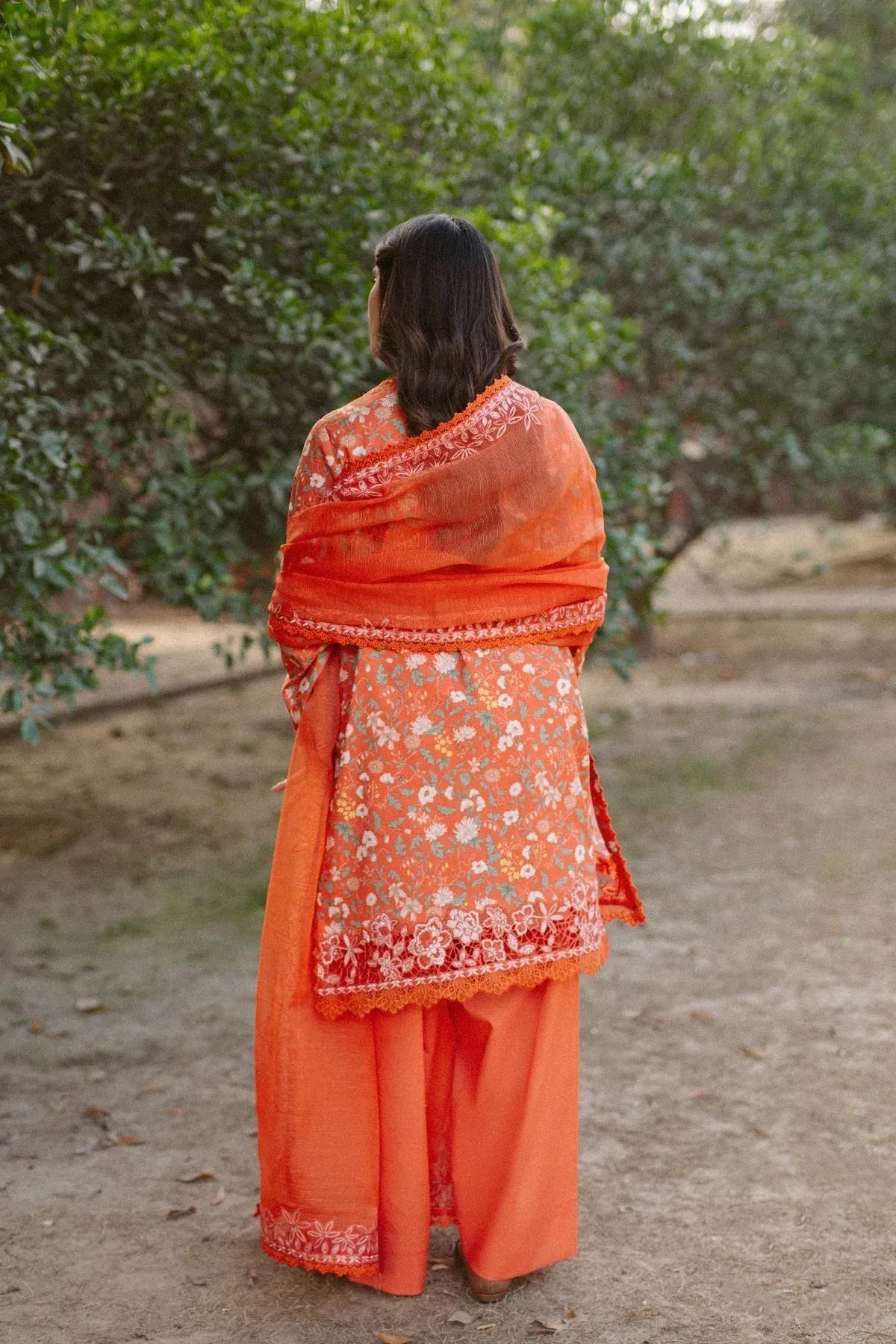 Ayzel The Bare Minimum Pinkish Orange Cotton – view 2 – Poshaq