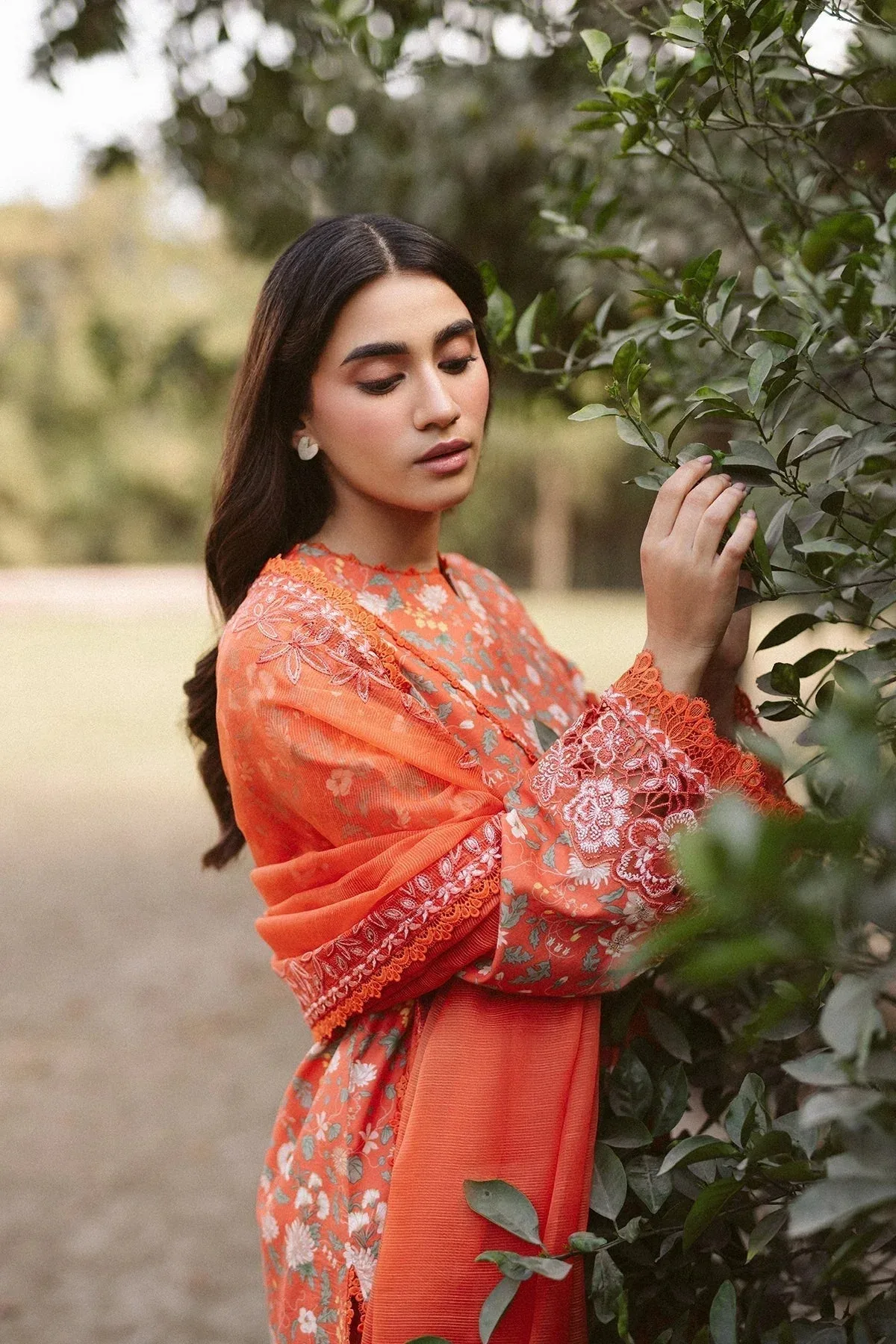 Ayzel The Bare Minimum Pinkish Orange Cotton – view 4 – Poshaq