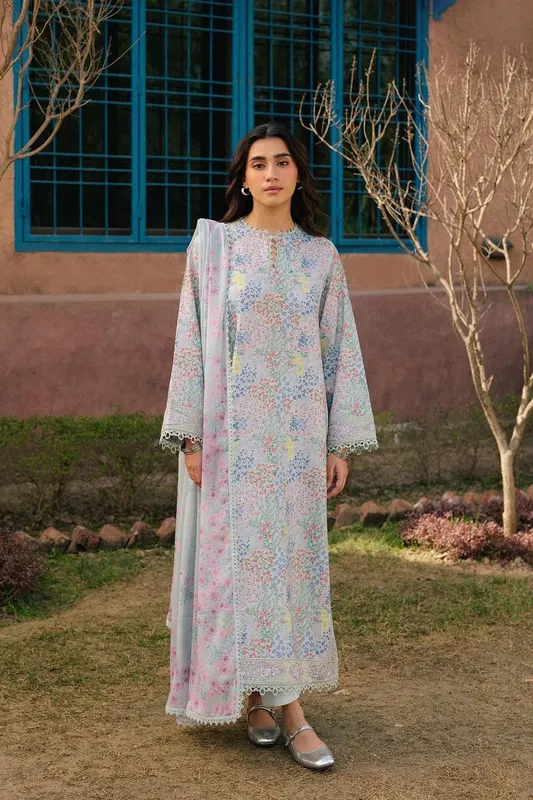 Ayzel The Bare Minimum Pastel Blue Lawn – view 1 – Poshaq