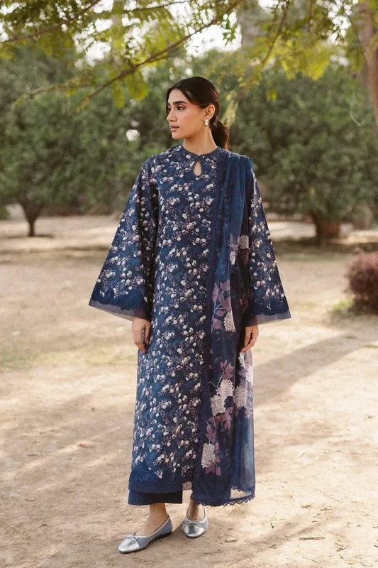 Ayzel The Bare Minimum Navy Blue Chiffon – view 1 – Poshaq