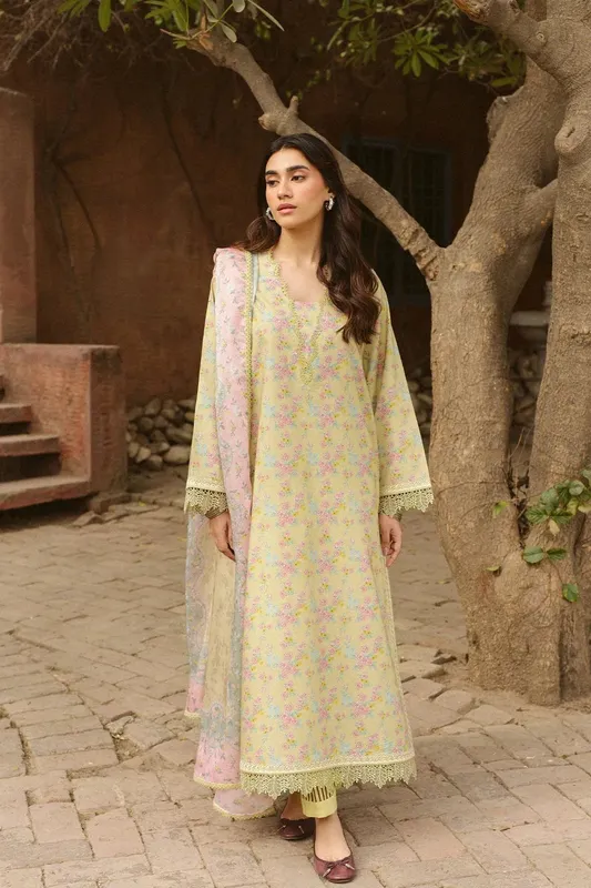 Ayzel The Bare Minimum Pale Yellow Cotton – view 1 – Poshaq