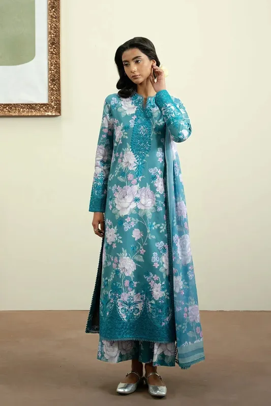 Ayzel The Bare Minimum Teal Lawn – view 1 – Poshaq