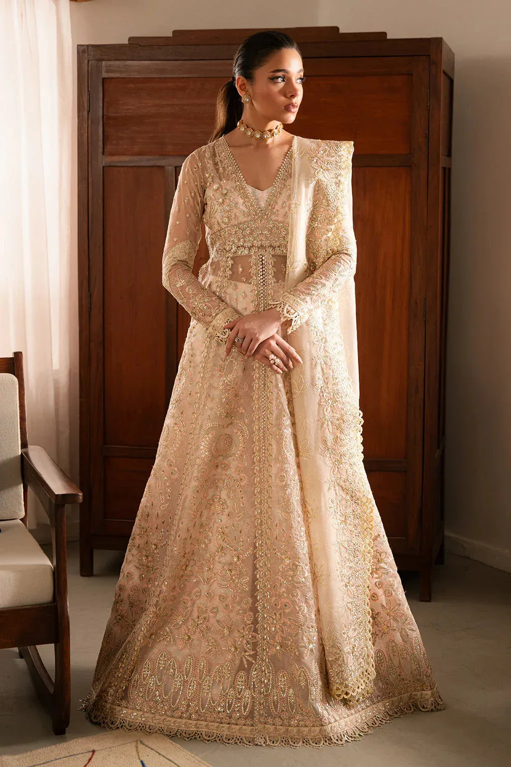 Ayzel Solene Wedding Formals Ivory Organza – view 1 – Poshaq