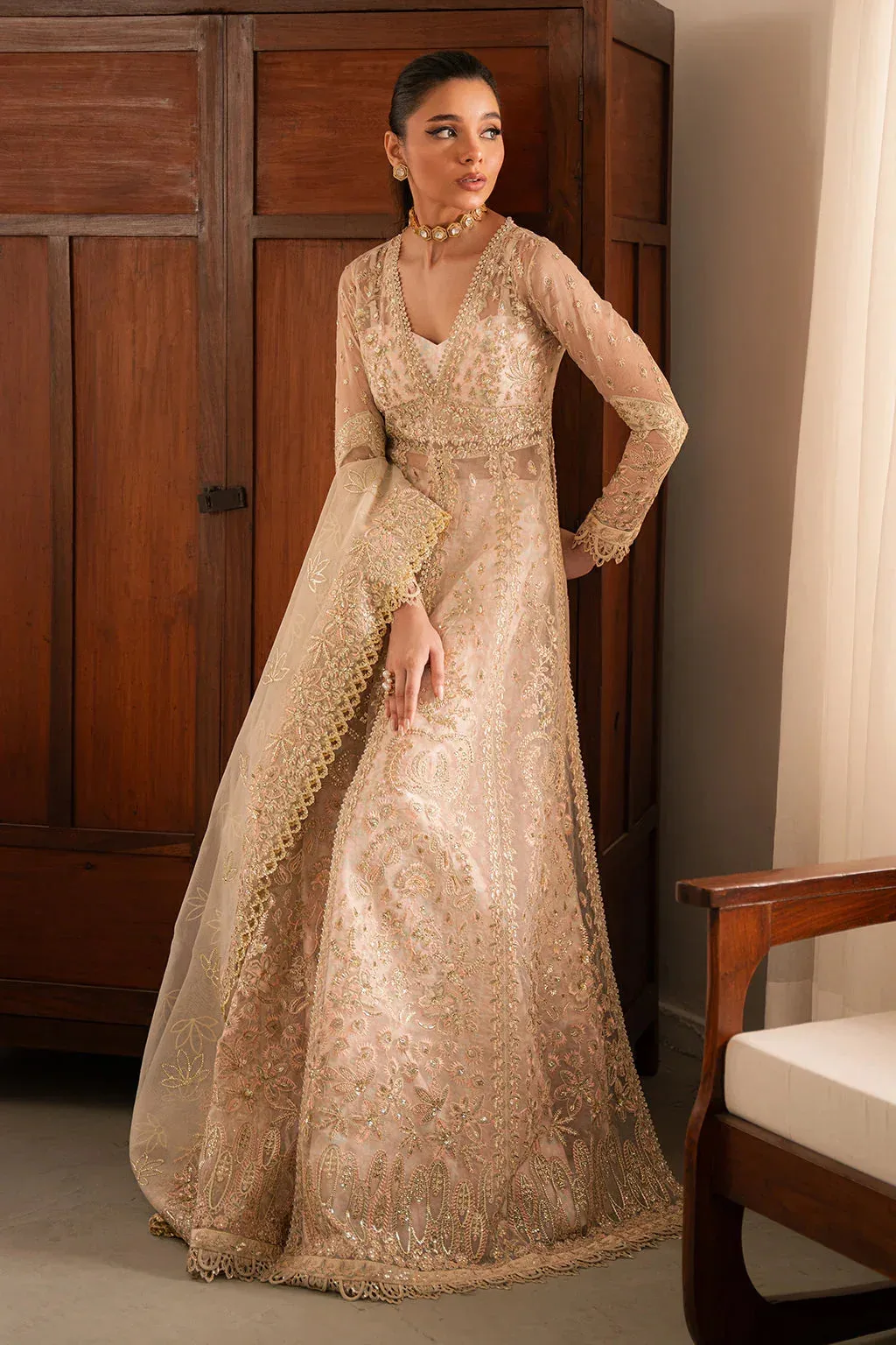 Ayzel Solene Wedding Formals Ivory Organza – view 4 – Poshaq