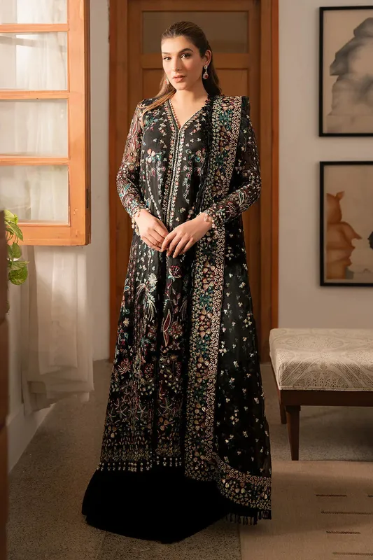 Ayzel Solene Wedding Formals Black Raw Silk – view 1 – Poshaq