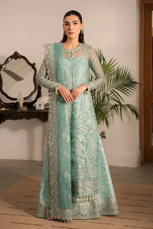 Ayzel Solene Wedding Formals Sea Green Organza – view 1 – Poshaq