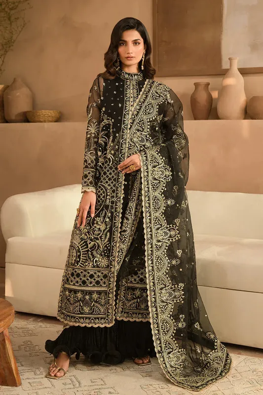 Ayzel Panache Wedding Formals Black Raw Silk – view 1 – Poshaq