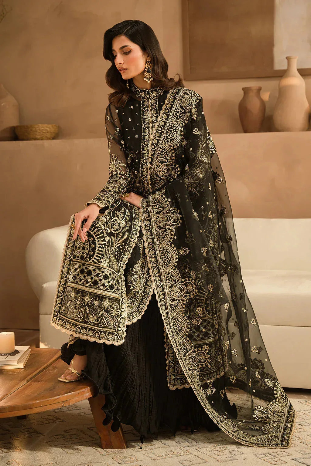 Ayzel Panache Wedding Formals Black Raw Silk – view 6 – Poshaq