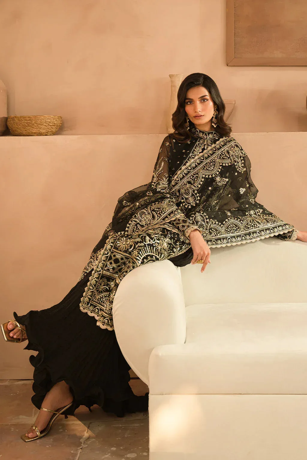 Ayzel Panache Wedding Formals Black Raw Silk – view 7 – Poshaq