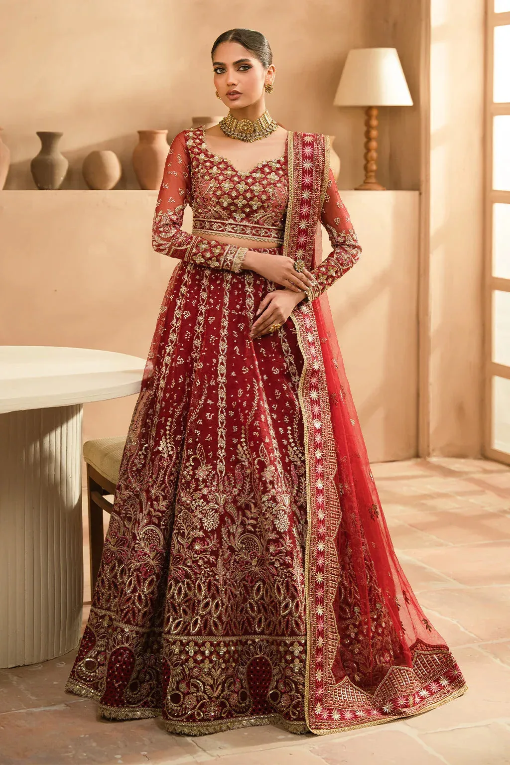 Ayzel Panache Wedding Formals Maroon Raw Silk – view 1 – Poshaq