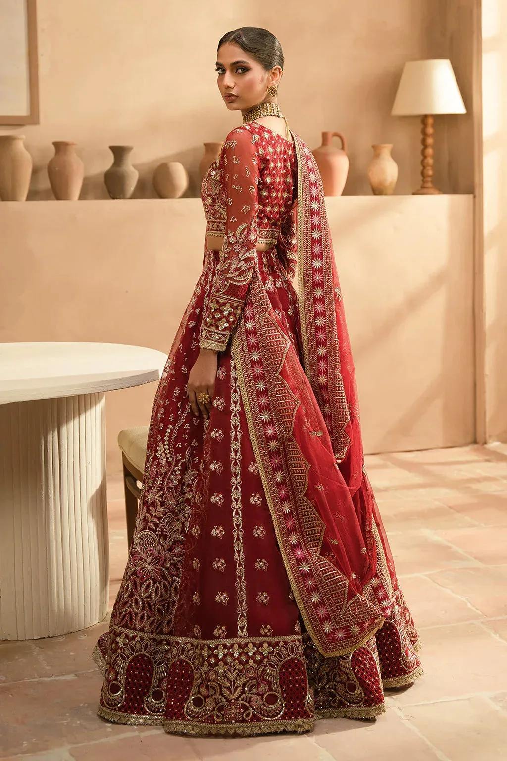 Ayzel Panache Wedding Formals Maroon Raw Silk – view 2 – Poshaq