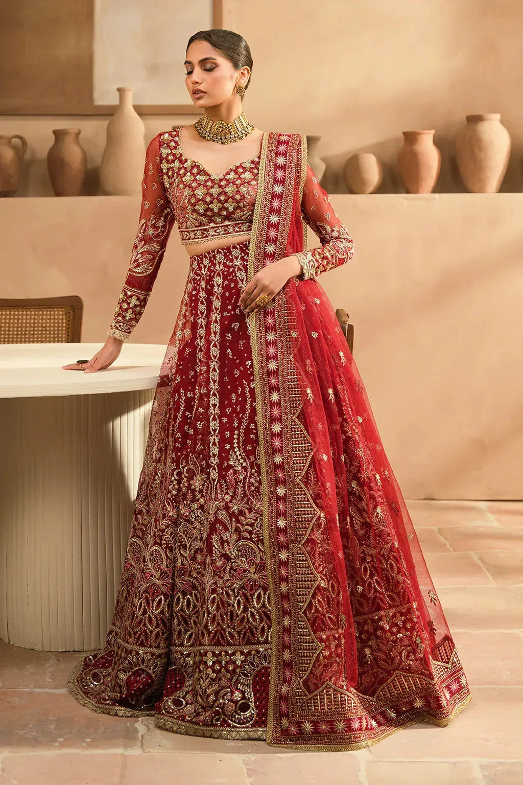 Ayzel Panache Wedding Formals Maroon Raw Silk – view 6 – Poshaq