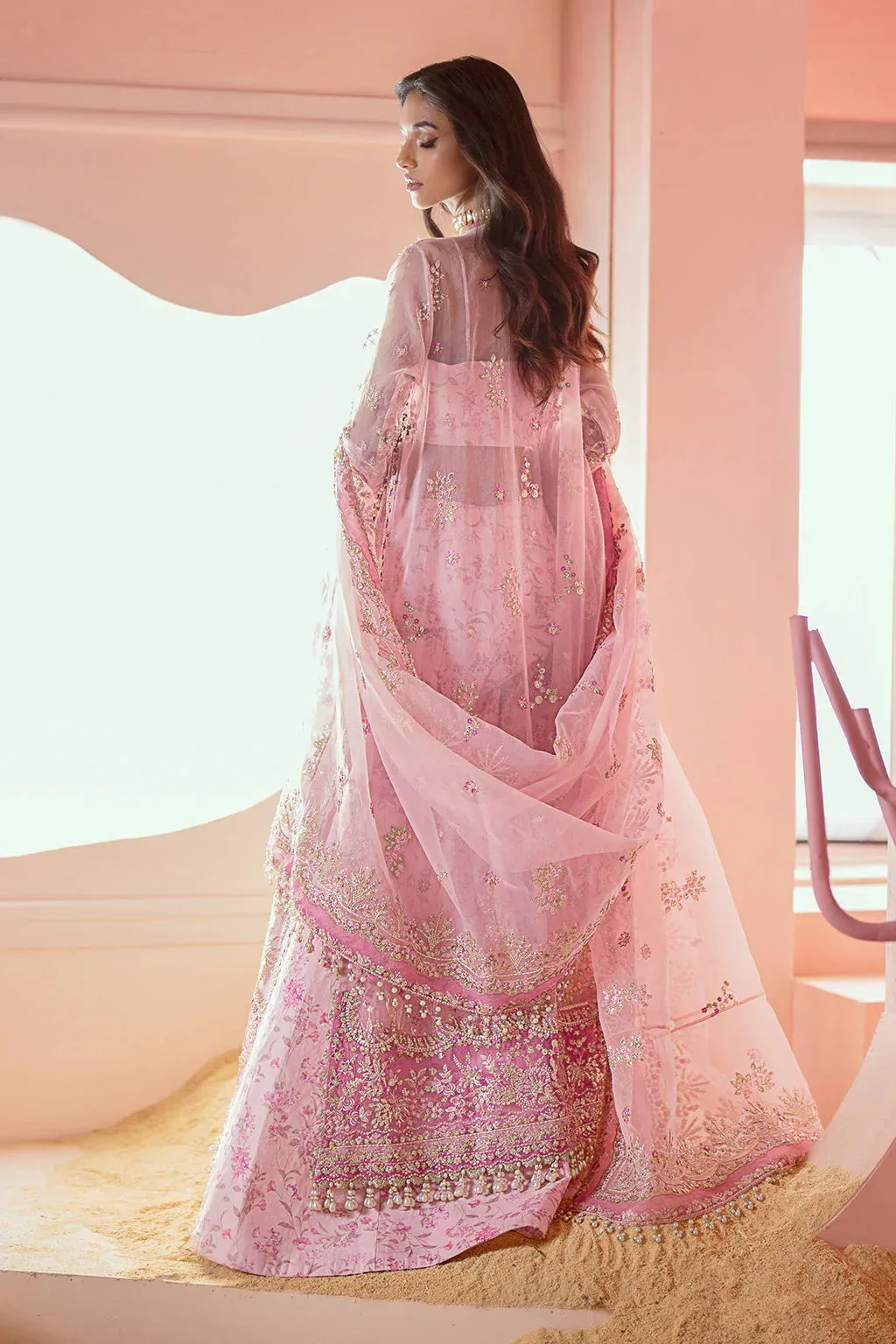 Ayzel Luminara Wedding Formals Pink Organza – view 2 – Poshaq