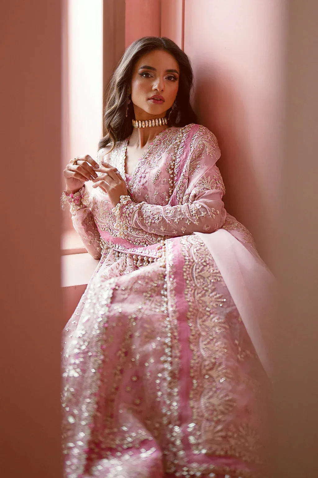 Ayzel Luminara Wedding Formals Pink Organza – view 3 – Poshaq
