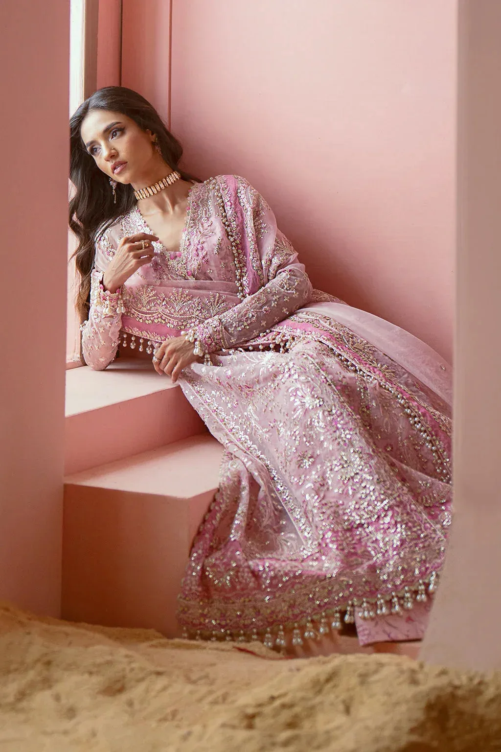 Ayzel Luminara Wedding Formals Pink Organza – view 4 – Poshaq