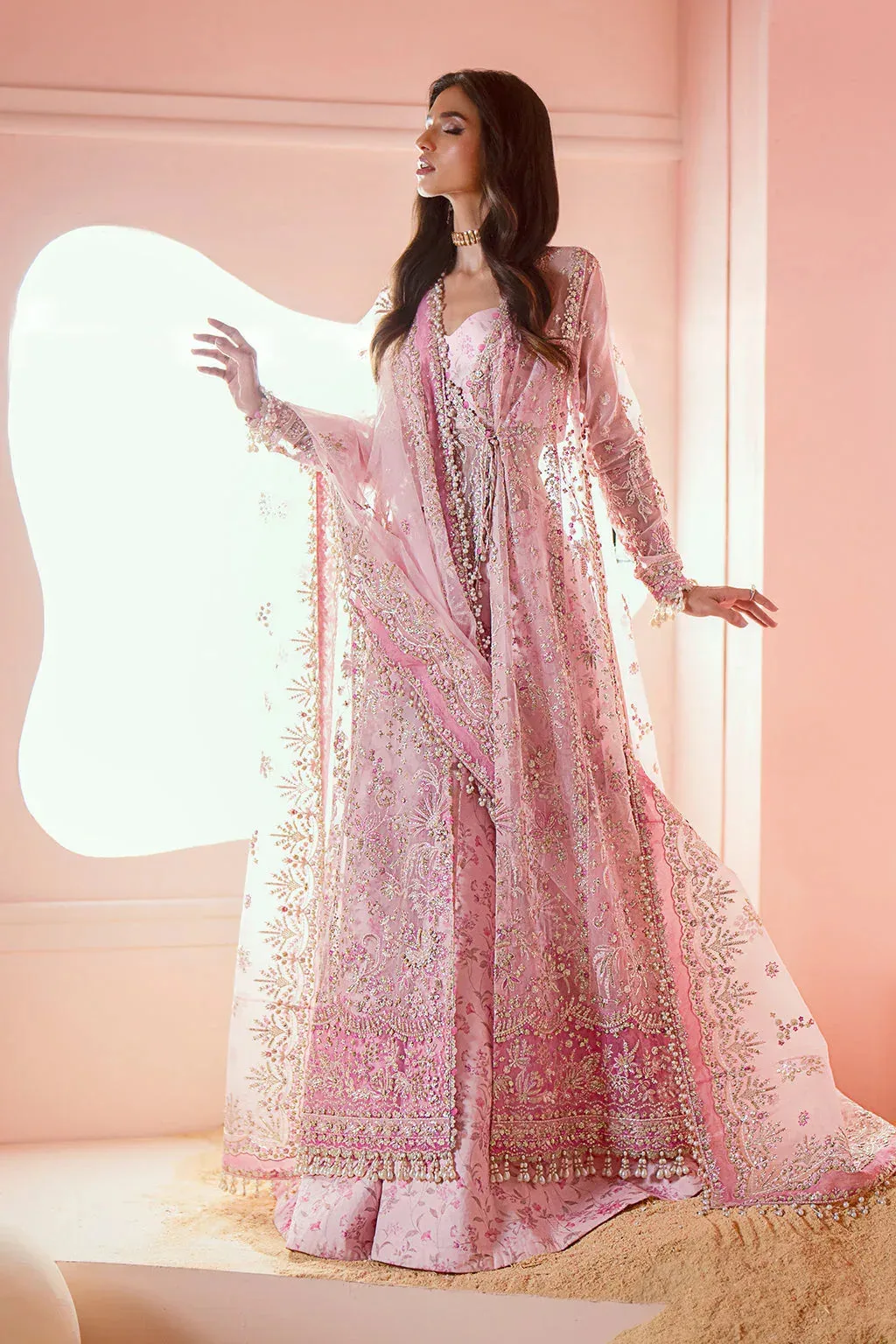 Ayzel Luminara Wedding Formals Pink Organza – view 6 – Poshaq