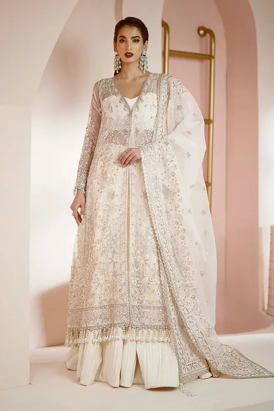 Ayzel Luminara Wedding Formals Ivory Raw Silk – view 1 – Poshaq